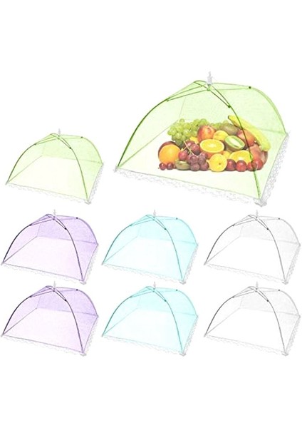 Pop-Up Örgü Ekran Çadır Şemsiyesi, Açık Havada 8 Paket Renkli Gıda Kapağı Ağı, Partiler Piknik, Yeniden Kullanılabilir ve Katlanabilir (Yurt Dışından) modelleri
