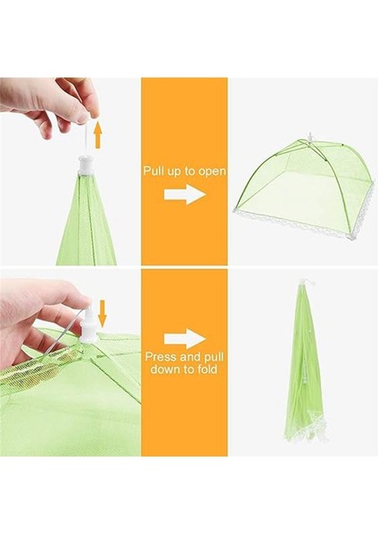 Pop-Up Örgü Ekran Çadır Şemsiyesi, Açık Havada 8 Paket Renkli Gıda Kapağı Ağı, Partiler Piknik, Yeniden Kullanılabilir ve Katlanabilir (Yurt Dışından) fırsatları