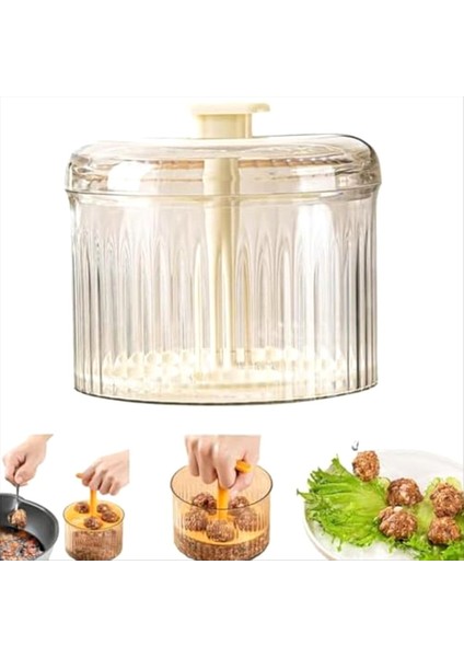 Yarı Saydam Köfte Üreticisi, Manuel Köfte Üreticisi, 5 Top Köfte Üreticisi Mutfak Köftesi Kalıp, Mutfak Yapım Aracı, Bir (Yurt Dışından) indirimleri