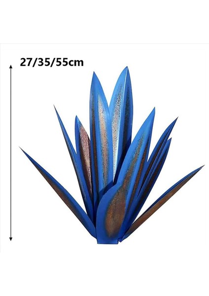 2x Tekila Rustik Heykel Metal Agave Bitki Ev Dekoru Rustik El Boyalı Metal Agav Bahçe Süsleri Açık 35CM (Yurt Dışından) fırsatları