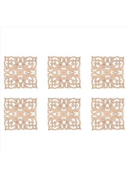 6x Ahşap Çıkarma Tedariki Avrupa Tarzı Aplike Gerçek Ahşap Oyma Aksesuarları ve Perakende (Yurt Dışından)