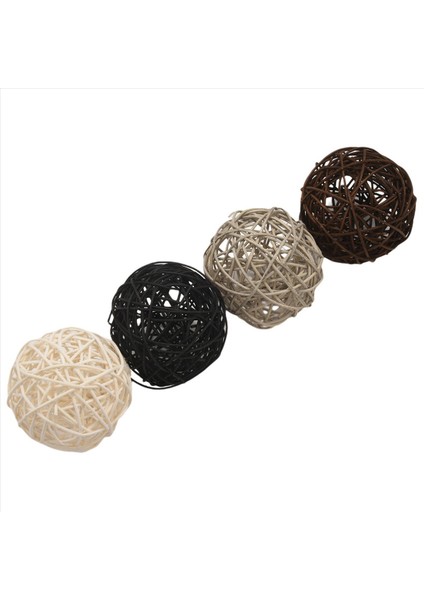 24 Paket Büyük Rattan Topları - Kaseler Için Dekoratif Toplar Vazo Dolgu Maddesi Sehpa Dekoru Düğün Dekorasyonu (Yurt Dışından) fiyatları