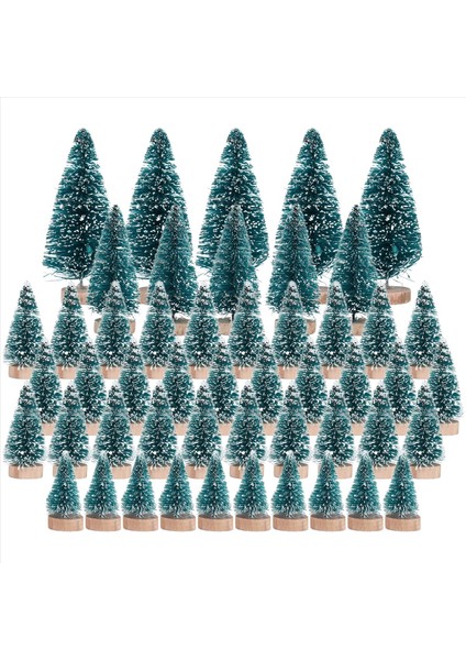 50PCS Minyatür Yapay Noel Ağacı Küçük Kar Donu Ağaçları Çam Ağaçları Noel Diy Partisi Dekorasyon El Sanatları (Yurt Dışından)