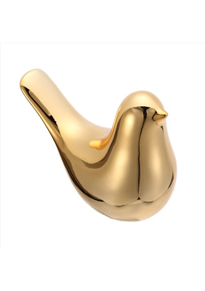 Kutup Evi Altın Kuş Figürinleri Modern Seramik Kuş Heykelleri Hayvan Heykel Ev Dekorasyon El Sanatları Altın Seramik -Xl (Yurt Dışından)