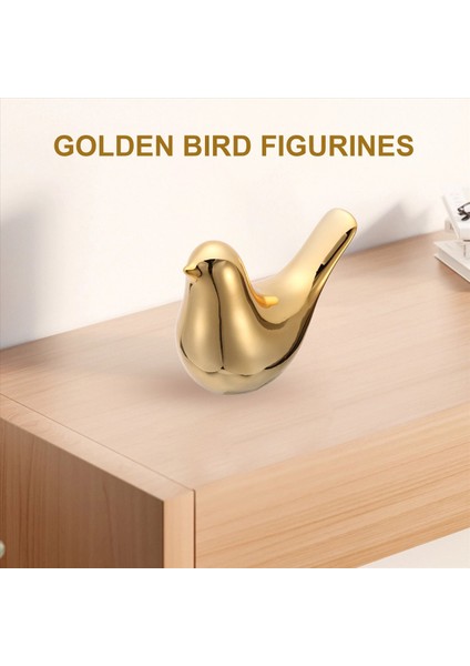 Kutup Evi Altın Kuş Figürinleri Modern Seramik Kuş Heykelleri Hayvan Heykel Ev Dekorasyon El Sanatları Altın Seramik -Xl (Yurt Dışından) fırsatları