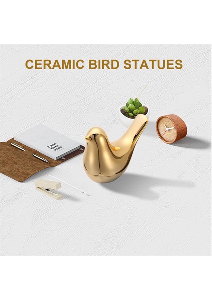 Kutup Evi Altın Kuş Figürinleri Modern Seramik Kuş Heykelleri Hayvan Heykel Ev Dekorasyon El Sanatları Altın Seramik -Xl (Yurt Dışından) indirimleri