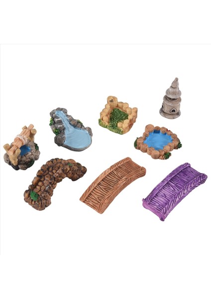 Minyatür Gölet Köprü Kiti Figürinler Minyatür Zanaat Peri Bahçesi Gnome Yosun Moss Teraryum Hediye Diy Süsleme Bahçesi Dekor (Yurt Dışından)