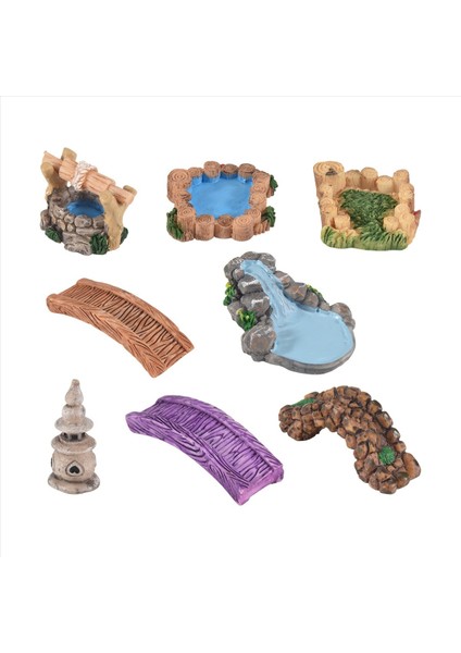 Minyatür Gölet Köprü Kiti Figürinler Minyatür Zanaat Peri Bahçesi Gnome Yosun Moss Teraryum Hediye Diy Süsleme Bahçesi Dekor (Yurt Dışından) modelleri