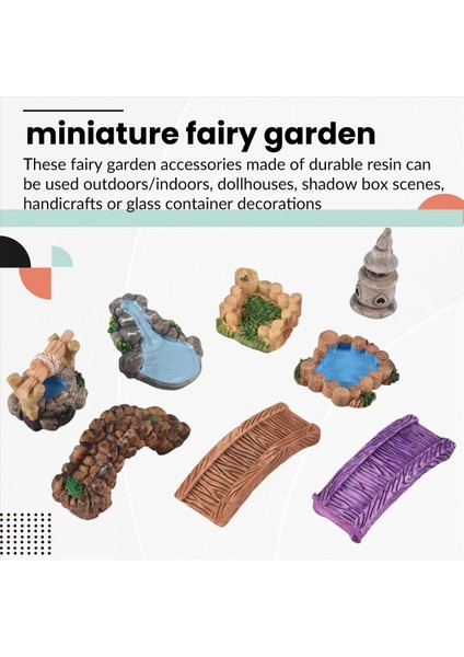 Minyatür Gölet Köprü Kiti Figürinler Minyatür Zanaat Peri Bahçesi Gnome Yosun Moss Teraryum Hediye Diy Süsleme Bahçesi Dekor (Yurt Dışından) indirimleri
