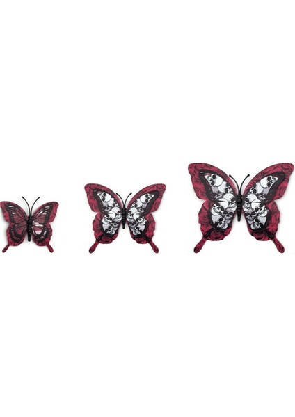 3D Hudie Dekorasyon Oturma Odası Yatak Odası Dekorasyonu 3D Sticker Kırmızı ve Siyah (Yurt Dışından)