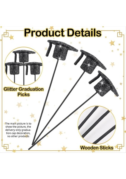 36 Pcs Mezuniyet Kapağı Glitter Grad Party Masa Merkezi Vazo Dolgu Dekorasyonu Için Köpük Şapka Seçimleri (Yurt Dışından) fiyatları