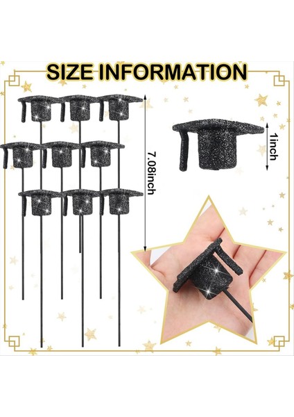 36 Pcs Mezuniyet Kapağı Glitter Grad Party Masa Merkezi Vazo Dolgu Dekorasyonu Için Köpük Şapka Seçimleri (Yurt Dışından) modelleri