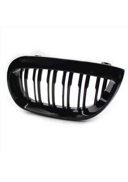 4x Ön Böbrek Çift Line Grille Sport Izgara Değiştirme Bmw E81 E87 E88 1 Serisi 2004-2007 Parlak Siyah (Yurt Dışından)