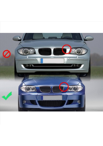 4x Ön Böbrek Çift Line Grille Sport Izgara Değiştirme Bmw E81 E87 E88 1 Serisi 2004-2007 Parlak Siyah (Yurt Dışından) fırsatları