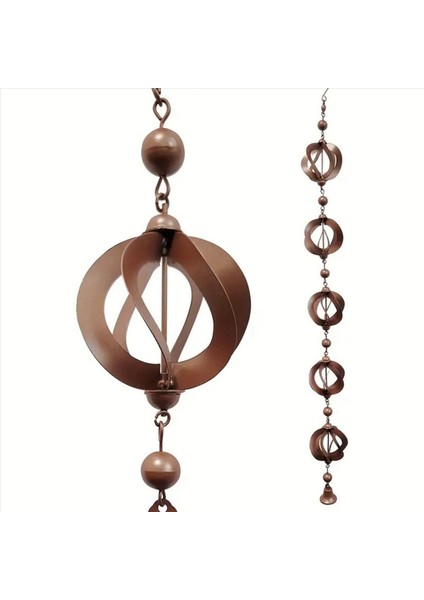 2x Yağmur Zincirleri Çatı Oluğu Iniş Borusu/spout Kanalı Yağmur Suyu Suyu Yakalayıcı/saptırıcı Metal (Yurt Dışından) modelleri