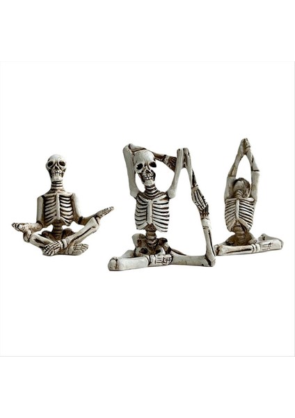 Reçine El Sanatları Süsleri Yoga Kafatası Karakter Süsleme Kafatası Reçine El Sanatları Insan Vücudu Ev Dekorasyonu (Yurt Dışından)