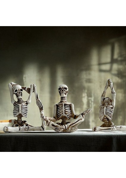 Reçine El Sanatları Süsleri Yoga Kafatası Karakter Süsleme Kafatası Reçine El Sanatları Insan Vücudu Ev Dekorasyonu (Yurt Dışından) modelleri