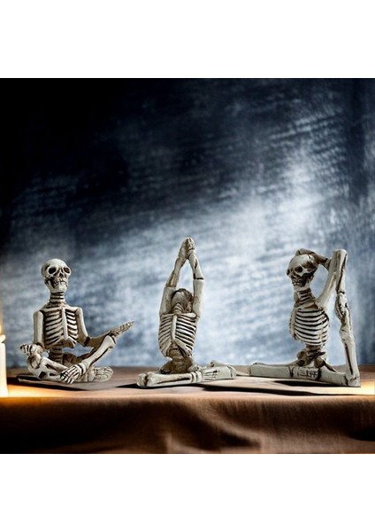 Reçine El Sanatları Süsleri Yoga Kafatası Karakter Süsleme Kafatası Reçine El Sanatları Insan Vücudu Ev Dekorasyonu (Yurt Dışından) indirimleri