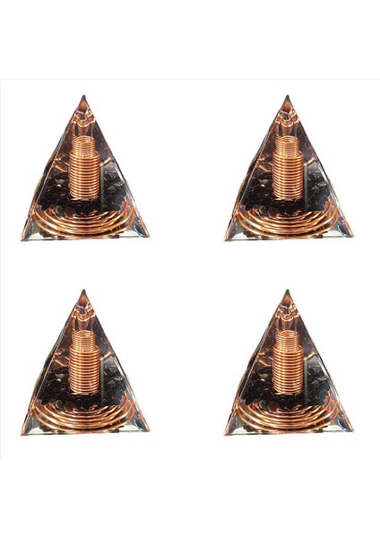 4pcs 6cm Kristal Çakıl Spiral Spiral Sarmal Piramidi El Yapımı Ev Mobilyası El Sanatları Sarmal Bakır Tel (Yurt Dışından)