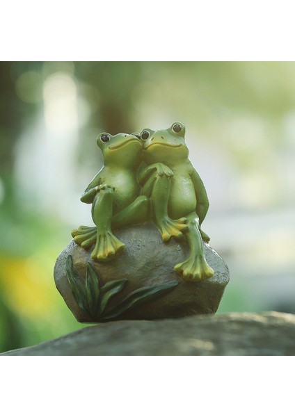 Sevgili Kurbağa Dekor Bahçe Kurbağaları Çift Heykelleri Romantik Reçine Hayvan Figürin Kurbağa Şeyleri Açık Çim Aksesuarları (Yurt Dışından) fırsatları