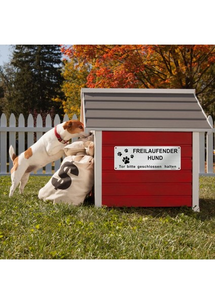 Hier Wache Ich Hund Vorsicht Freilaufender Hund Sign Betreten Auf Eigene Gefahr Sign Fırça (Yurt Dışından) modelleri