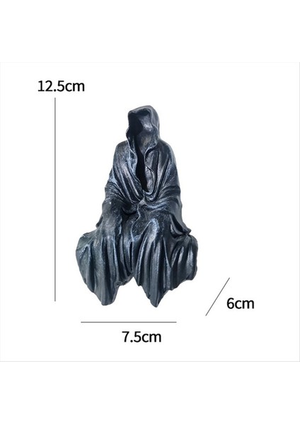 Bir Hayalet Heykelcik Rezervasyonu Üzerinde Oturmak Köşe Kitapçığı Dekorasyon Grim Reaper Kitapları Eşyaları (Yurt Dışından) fiyatları