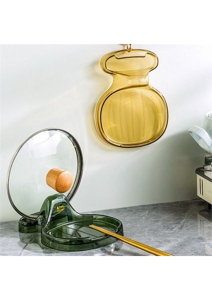 Çok Işlevli Mutfak Spatula Rafı, Çok Yönlü Pot Kapağı Kepçe Tutucu, Isıya Dayanıklı Pişirme Kaşık Tutucusu, Kapak Dinlenme B (Yurt Dışından) indirimleri