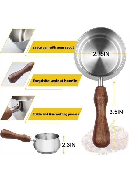 Mini Sos Tavan Tavuk Isırıcılar Seafood Elektrapan Paslanmaz Çelik Saplı (Gümüş 100ML/3.5OZ) (Yurt Dışından) indirimleri