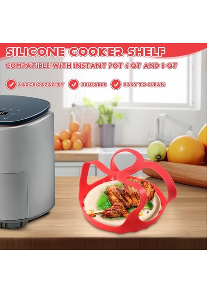 Silikon Sling Kaldırıcı Aksesuarları Instant Pot 6 Qt ve 8 Qt ile Uyumlu ve Diğer Marka Düdüklü Tencereler, Kırmızı (Yurt Dışından) fırsatları