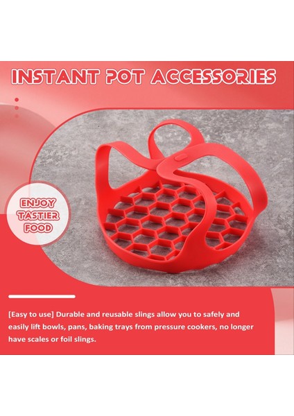 Silikon Sling Kaldırıcı Aksesuarları Instant Pot 6 Qt ve 8 Qt ile Uyumlu ve Diğer Marka Düdüklü Tencereler, Kırmızı (Yurt Dışından) indirimleri