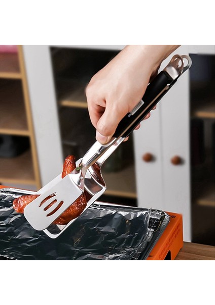 Paslanmaz Çelik Biftek Klips Gözleme Barbekü Spatula Klips Bbq Maşa Kızartma Balık Spatula Klip Ekmek Ev Mutfak Alet, C (Yurt Dışından) modelleri