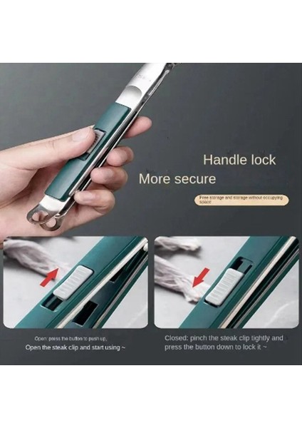 Paslanmaz Çelik Biftek Klips Gözleme Barbekü Spatula Klips Bbq Maşa Kızartma Balık Spatula Klip Ekmek Ev Mutfak Alet, C (Yurt Dışından) indirimleri