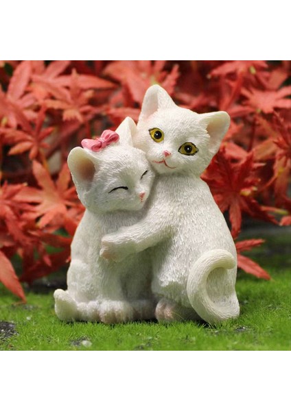 Reçine El Sanatları Ofis Masaları Için Uygun Sevimli Yavru Kedi Heykelleri Çift Reçine Kedileri Hediye Olarak Kullanılabilir (Yurt Dışından) fiyatları