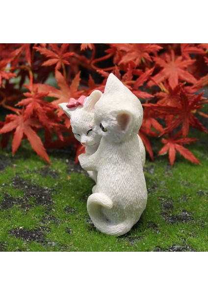 Reçine El Sanatları Ofis Masaları Için Uygun Sevimli Yavru Kedi Heykelleri Çift Reçine Kedileri Hediye Olarak Kullanılabilir (Yurt Dışından) indirimleri
