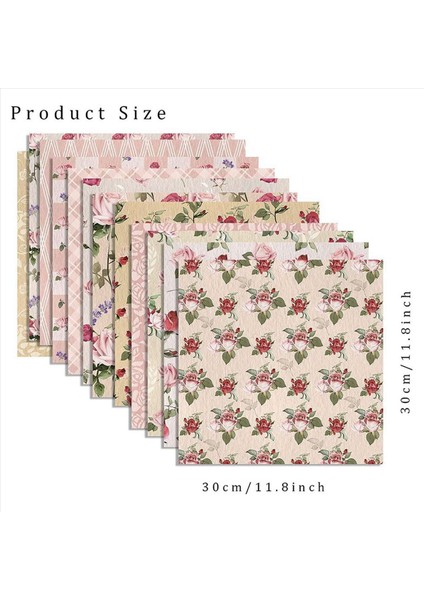 12X12INCH Çift Taraflı Suluboya Çiçek Kart Stoğu 48 Yaprak Bahar Pembe Gül Karalama Defteri Kağıdı Dıy Yapma Kartları Için (Yurt Dışından) fırsatları