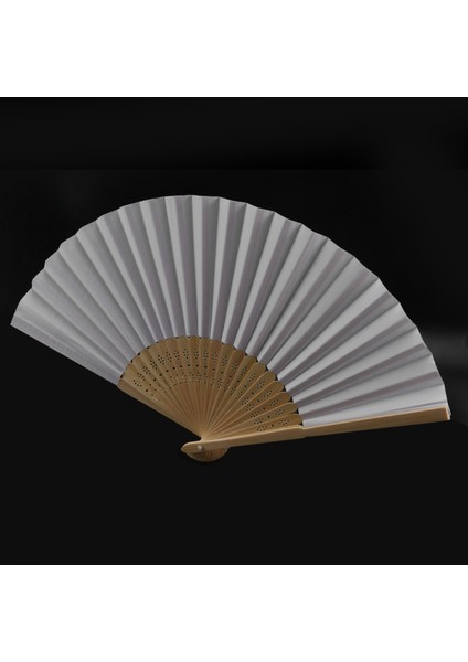 24 Paket El Tutulan Hayranlar Beyaz Kağıt Fan Bambu Katlanır Fanlar El Avcısı Katlanmış Fan Kilise Düğün Hediyesi (Yurt Dışından) fiyatları
