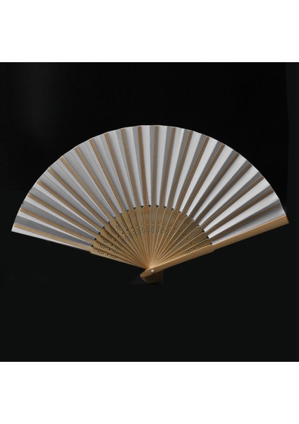 24 Paket El Tutulan Hayranlar Beyaz Kağıt Fan Bambu Katlanır Fanlar El Avcısı Katlanmış Fan Kilise Düğün Hediyesi (Yurt Dışından) fırsatları