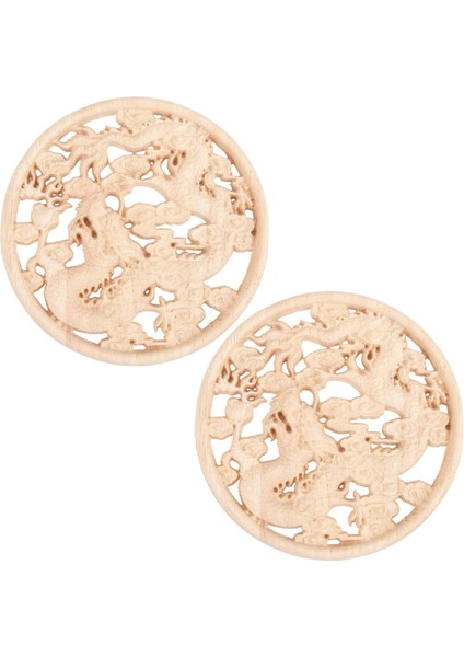 2x Oyulmuş Çıkartma Ağaç Oyma Köşe Aplike Mobilya Kapısı Ahşap Dolap Dekorasyon Dekoratif Ahşap Vintage Ev Dekor (Yurt Dışından)