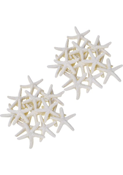 Düğün Dekor Ev Dekor ve Zanaat Projesi Için 30 Adet Kremsi-Beyaz Kalem Parmak Denizyıldızı (Yurt Dışından)