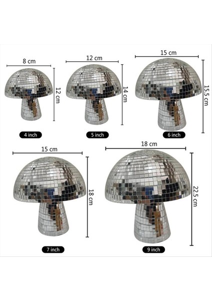 4in Şekli Disko Ayna Topu Yatak Odası Dekorasyon Estetik Retro Yansıtıcı Işıltı Partisi Ev Dekor (Yurt Dışından) fiyatları
