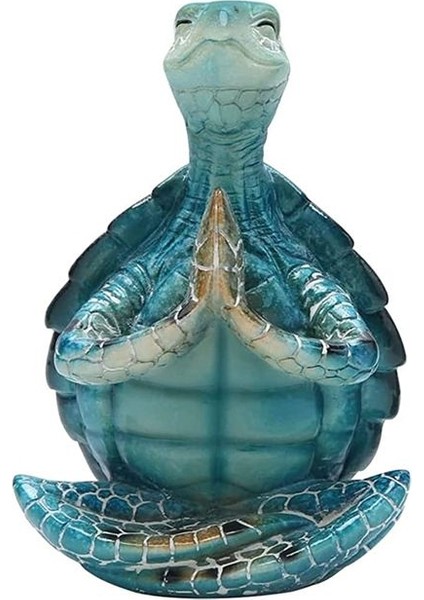 Turtle- Meditasyon Yoga Kaplumbağa Dekoru-Zen Yoga Kaplumbağa Heykelcik Manevi Bahçe Odası Dekoru (A) (Yurt Dışından)