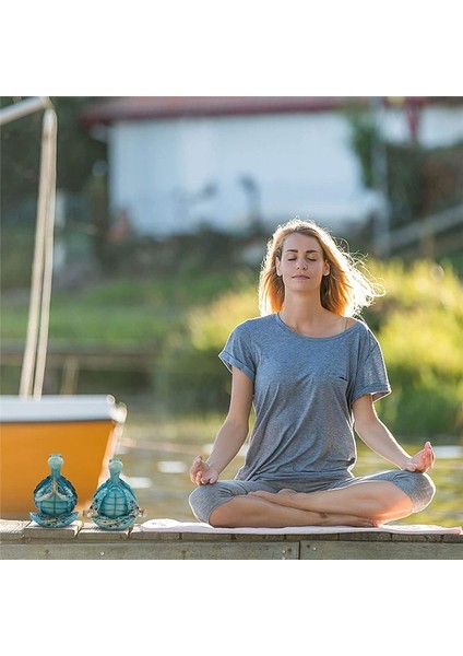 Turtle- Meditasyon Yoga Kaplumbağa Dekoru-Zen Yoga Kaplumbağa Heykelcik Manevi Bahçe Odası Dekoru (A) (Yurt Dışından) modelleri