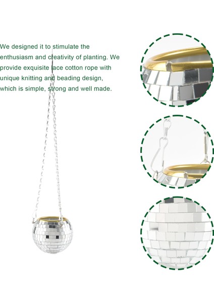 Ayna Reflektör Bahçe Saksıları Ekiciler Disko Topu Dış Mekan Saksı Halat Ayna Asma Sepet Duvar Ev Odası Bahçesi A (Yurt Dışından) fırsatları