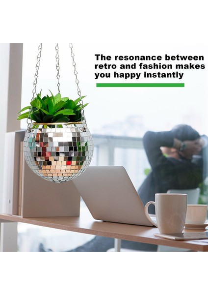 Ayna Reflektör Bahçe Saksıları Ekiciler Disko Topu Dış Mekan Saksı Halat Ayna Asma Sepet Duvar Ev Odası Bahçesi A (Yurt Dışından) indirimleri