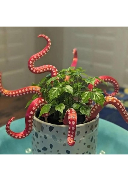 Tentacle Bitki Dekorasyonu Ahtapot Bitki Tentacle Sanat Ahtapot Iç Dekorasyon Bahçesi Bitki Süsleri Kırmızı (Yurt Dışından) modelleri