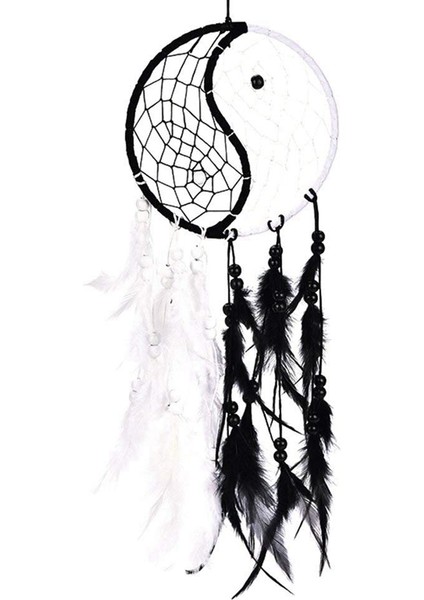 Yin Yang Dream Catcher Dairesel Ağ Tüyler ve Reçine Koyun Baş Kafatası Baş Duvarı Asılı 3D Hayvan Longhorn (Yurt Dışından) indirimleri