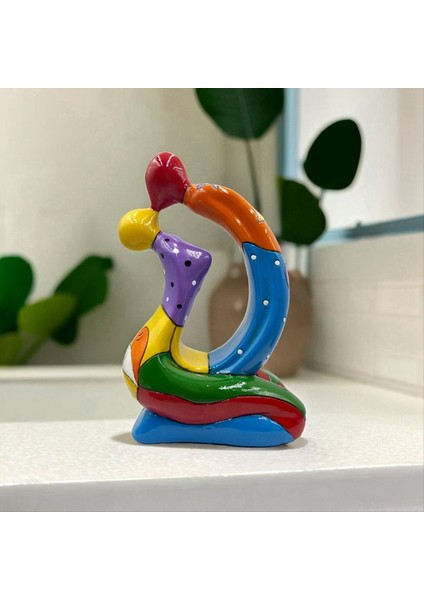 Kissing Lovers Stue Soyut Modern Reçine El Sanatları Çift Heykel Masaüstü Süsler Ofis Yatak Odası Için Ev Dekorasyonu (Yurt Dışından) fiyatları