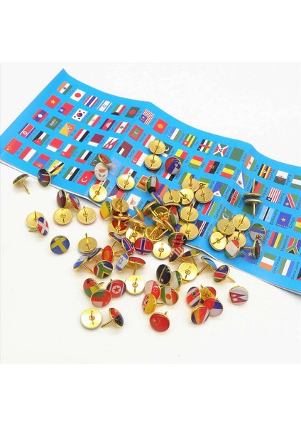 200X Push Pins Ulusal Bayrak Başparmak Tacks Bülten Tahtası Harita Ofis Için Ülke Haritası Itme Iğneleri (Yurt Dışından) indirimleri