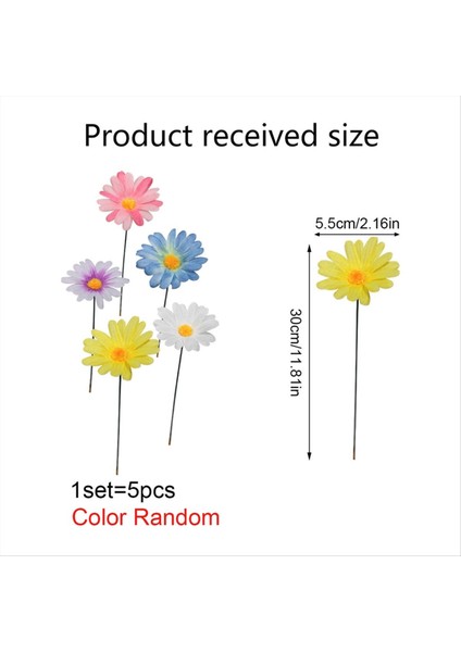 Renkli Daisy Sticks Metal Daisy Bahçe Bahçesi Bahçe Bahçesi Çim Dekorasyonu (Daisy) (Yurt Dışından) fiyatları
