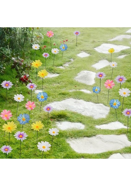 Renkli Daisy Sticks Metal Daisy Bahçe Bahçesi Bahçe Bahçesi Çim Dekorasyonu (Daisy) (Yurt Dışından) modelleri